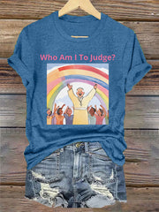 Camiseta Who Am I To Judge para mujer