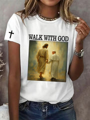 Camiseta con estampado de Papa Francisco profundamente perdida retro para mujer