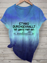 Damen-T-Shirt mit V-Ausschnitt