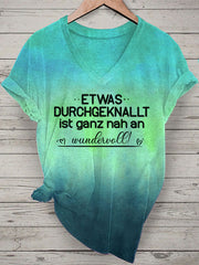 Damen-T-Shirt mit V-Ausschnitt