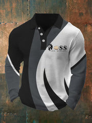 Herren Waffel lässig bedruckt -Shirt