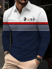 Herren Vintage Schriftzug lässig Langarm shirt