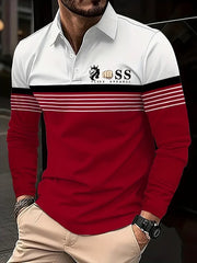 Herren Vintage Schriftzug lässig Langarm shirt