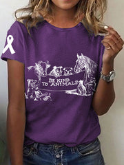 Frauen seien freundlich zu Tieren T-Shirt
