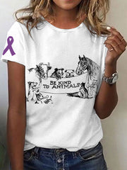 Frauen seien freundlich zu Tieren T-Shirt