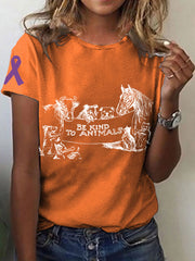 Frauen seien freundlich zu Tieren T-Shirt