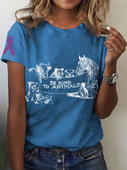 Frauen seien freundlich zu Tieren T-Shirt