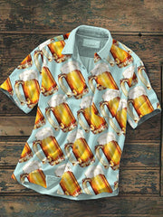 Herren-Hemd mit Bierdruck-Kurzarm