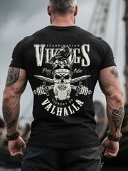 Herren Retro Viking Warrior Nordic Style Casual T-Shirt