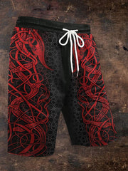Herren-Shorts mit Viking-Print
