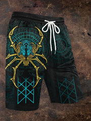 Herren-Shorts mit Viking-Print