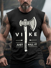Herren Retro Viking Battle Axe im nordischen Stil Casual Tank Top