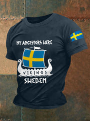 Herren Retro Meine Vorfahren waren Viking Sweden Casual T-Shirt
