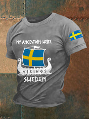 Herren Retro Meine Vorfahren waren Viking Sweden Casual T-Shirt