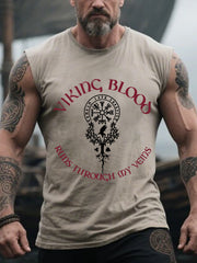 Herren Retro Viking Blood Lässiges Tank Top im nordischen Stil
