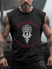 Herren Retro Viking Blood Lässiges Tank Top im nordischen Stil