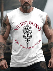Herren Retro Viking Blood Lässiges Tank Top im nordischen Stil