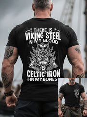 Herren Retro Es gibt Wikingers tahl in meinem Blut im nordischen Stil Casual T-Shirt