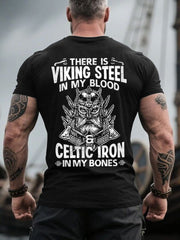 Herren Retro Es gibt Wikingers tahl in meinem Blut im nordischen Stil Casual T-Shirt