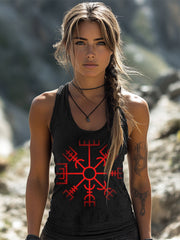 Viking inspiriertes Print für Damen gewaschen Tank Top