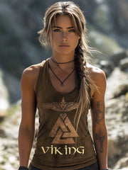 Viking inspiriertes Print für Damen gewaschen Tank Top